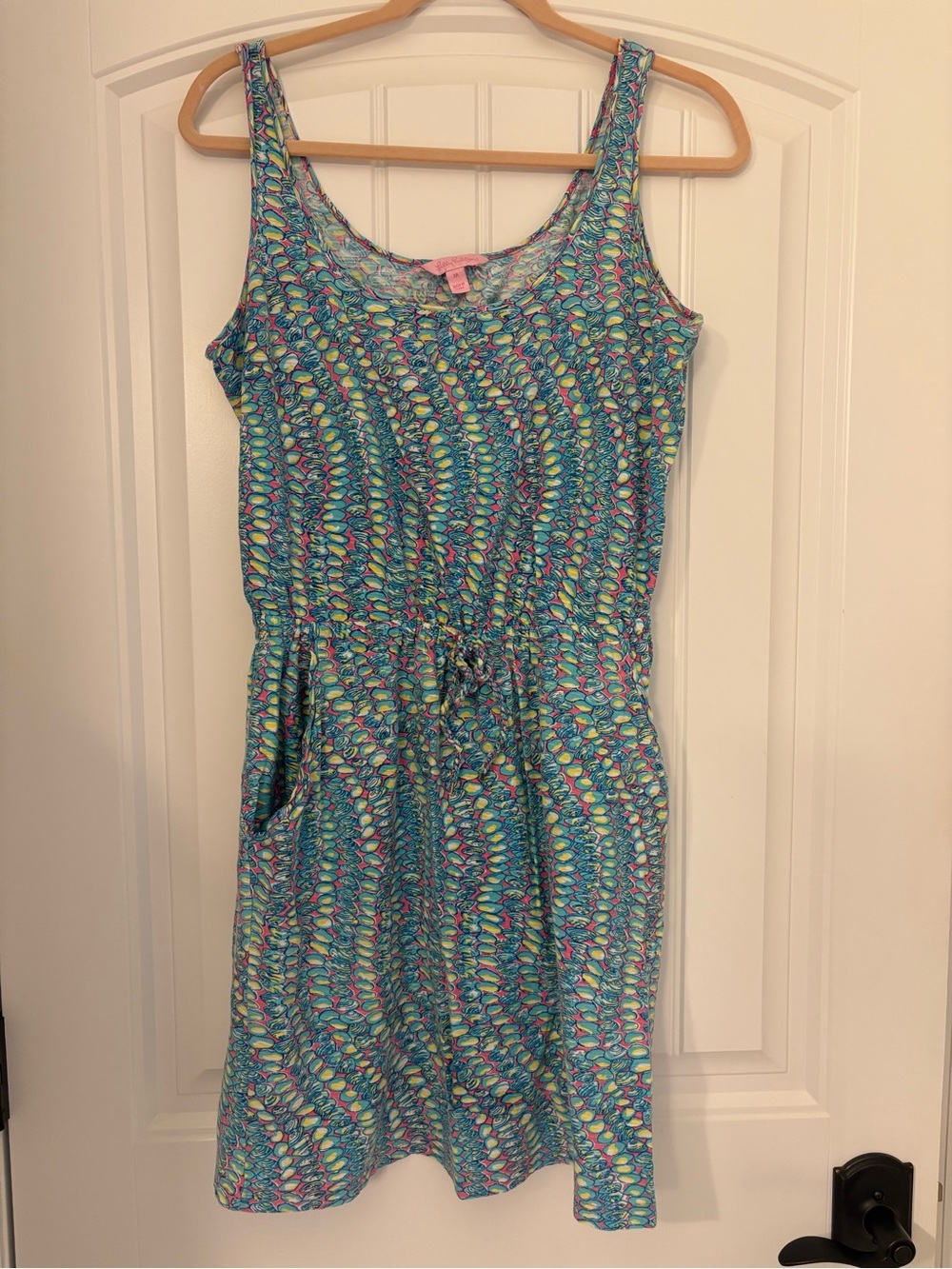 Lilly Pulitzer swim cover up Sleeveless Multicolor Printed Dress w/ pockets szM